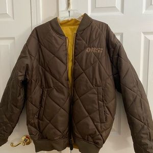 Brown & Mustard Reversible Bomber Jacket